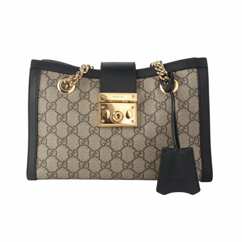 【包稅】GUCCI 498156 GG Supreme 鎖扣單肩包 小號 35302Y