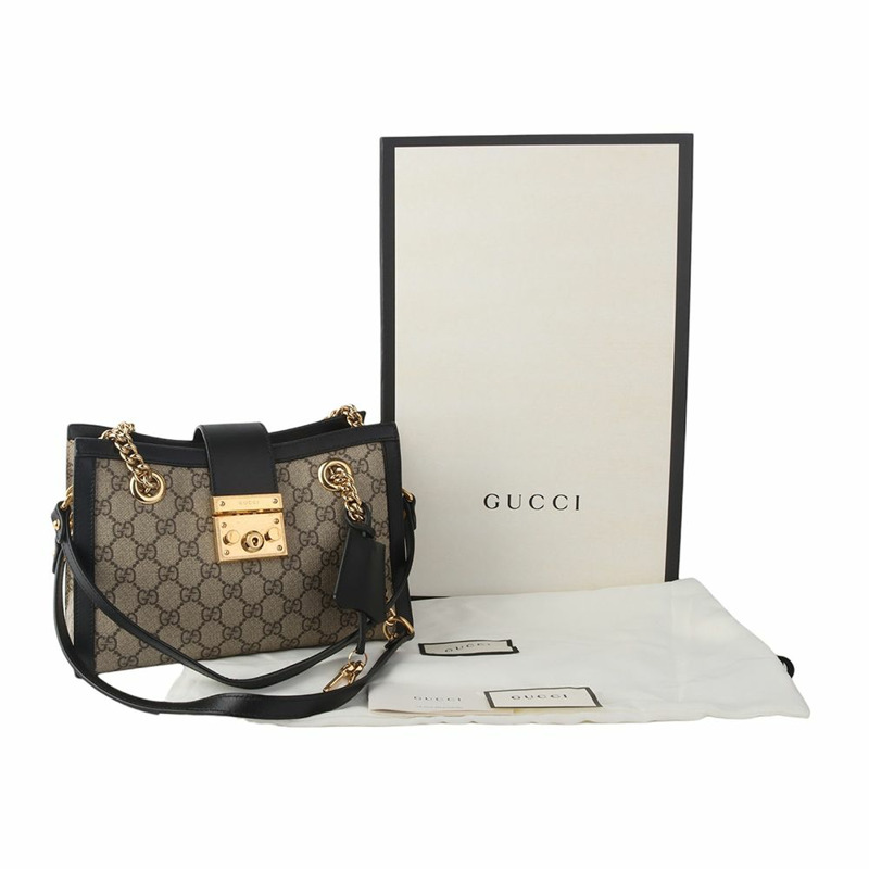 【包稅】GUCCI 498156 GG Supreme 鎖扣單肩包 小號 35302Y-7