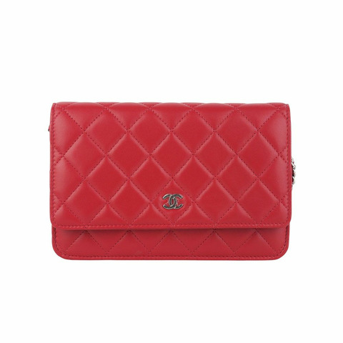 【包稅】CHANEL 香奈兒 AP0250 羊皮經典 WOC 銀色鏈條斜背包，內建晶片 35326