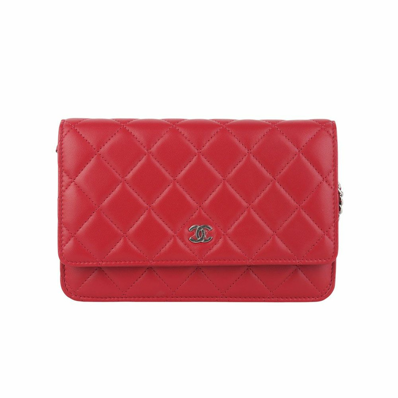 【包稅】CHANEL 香奈兒 AP0250 羊皮經典 WOC 銀色鏈條斜背包，內建晶片 35326-0