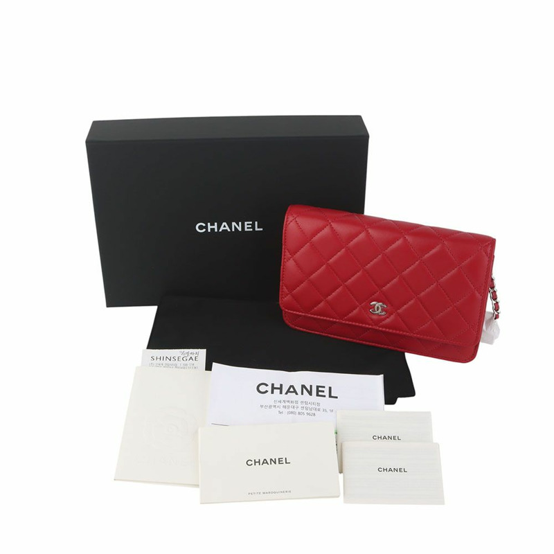 【包稅】CHANEL 香奈兒 AP0250 羊皮經典 WOC 銀色鏈條斜背包，內建晶片 35326-7