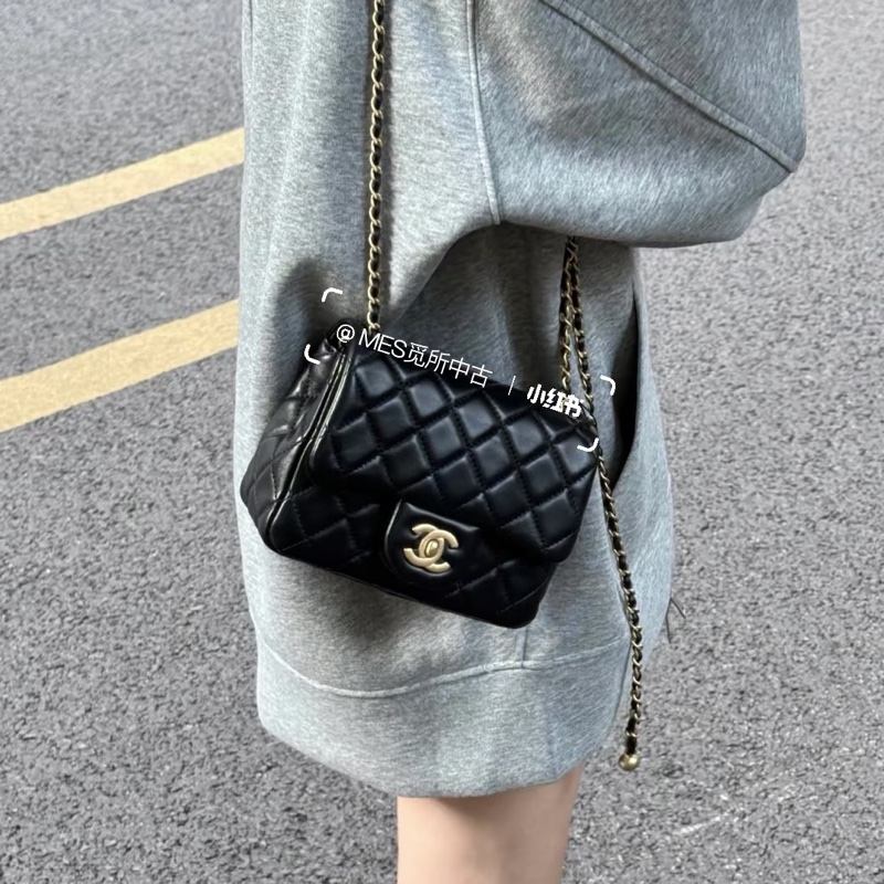 經典不敗🥂🈶購證99新🆕Chanel黑金金球方胖子單肩斜跨包-2