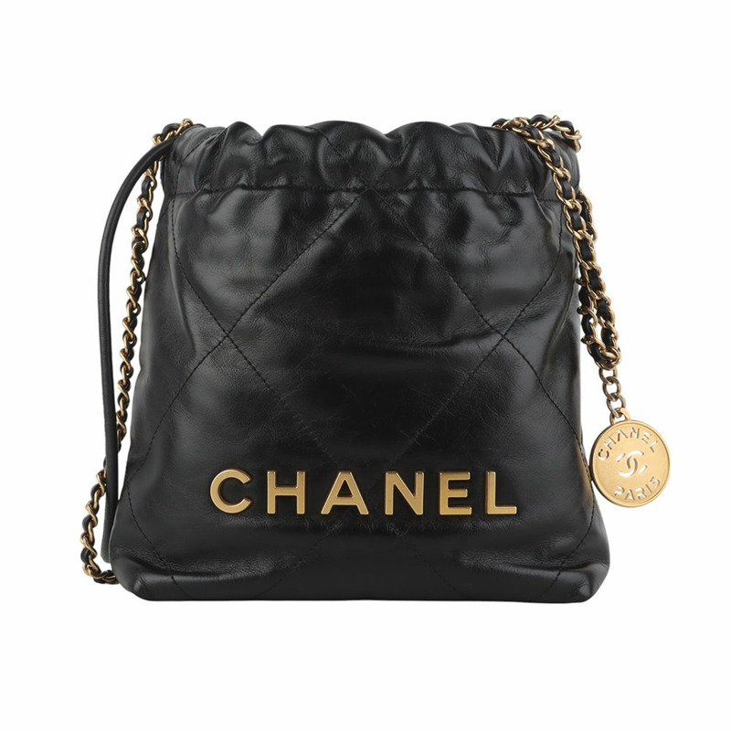 【包稅】CHANEL AS3980 22 迷你亮面小牛皮斜背包 35362-3-0