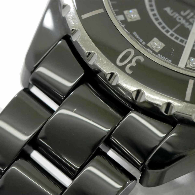 香奈兒 J12 38毫米 H1626 男士腕錶，鑲嵌12顆鑽石，黑色陶瓷錶殼，日期顯示，自動上鍊機芯-7