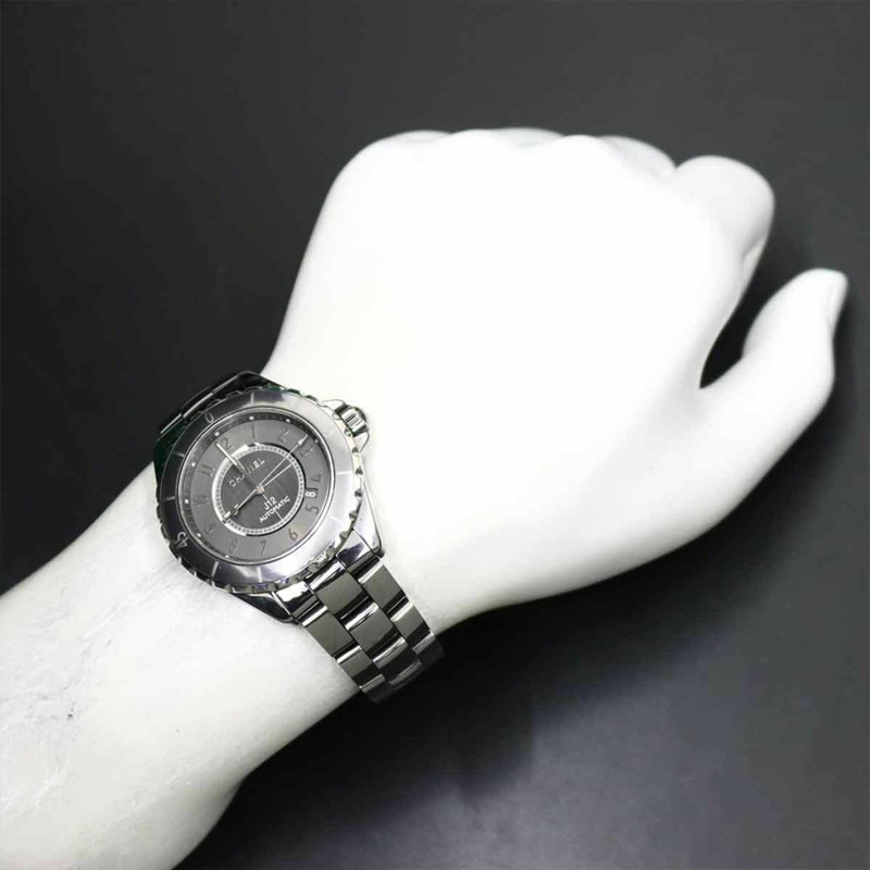 香奈兒 J12 Chromatic 41毫米 H2934 男士腕錶，附日期顯示，灰色，自動上鍊-3