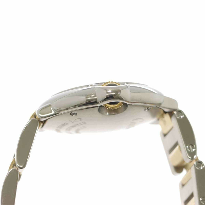 卡地亞 Ballon Bleu SM 雙色腕錶 W69007Z3 女士銀色和黃金石英錶-4