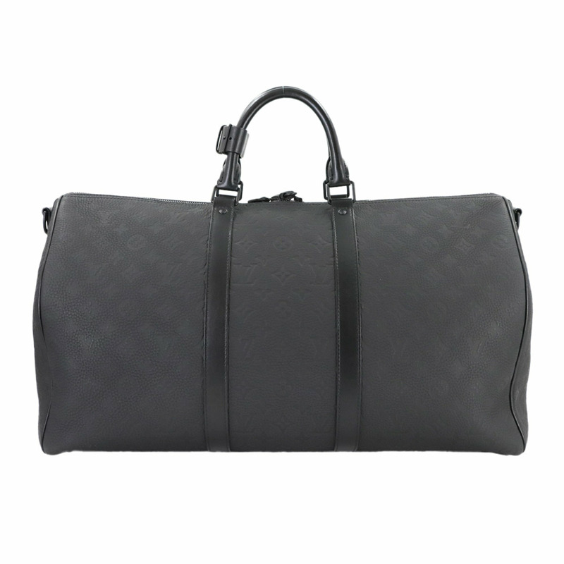 路易威登 Monogram Taurillon Keepall Bandouliere 50 兩手提/肩背包，黑色皮革款式 (M59025)，附 RFID 功能-2