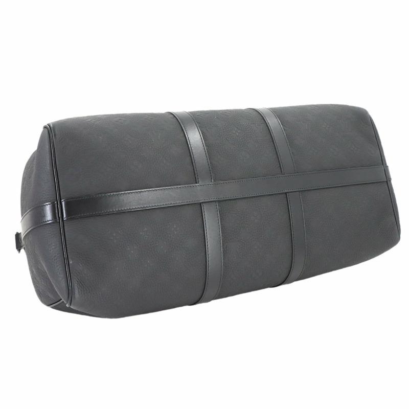 路易威登 Monogram Taurillon Keepall Bandouliere 50 兩手提/肩背包，黑色皮革款式 (M59025)，附 RFID 功能-4