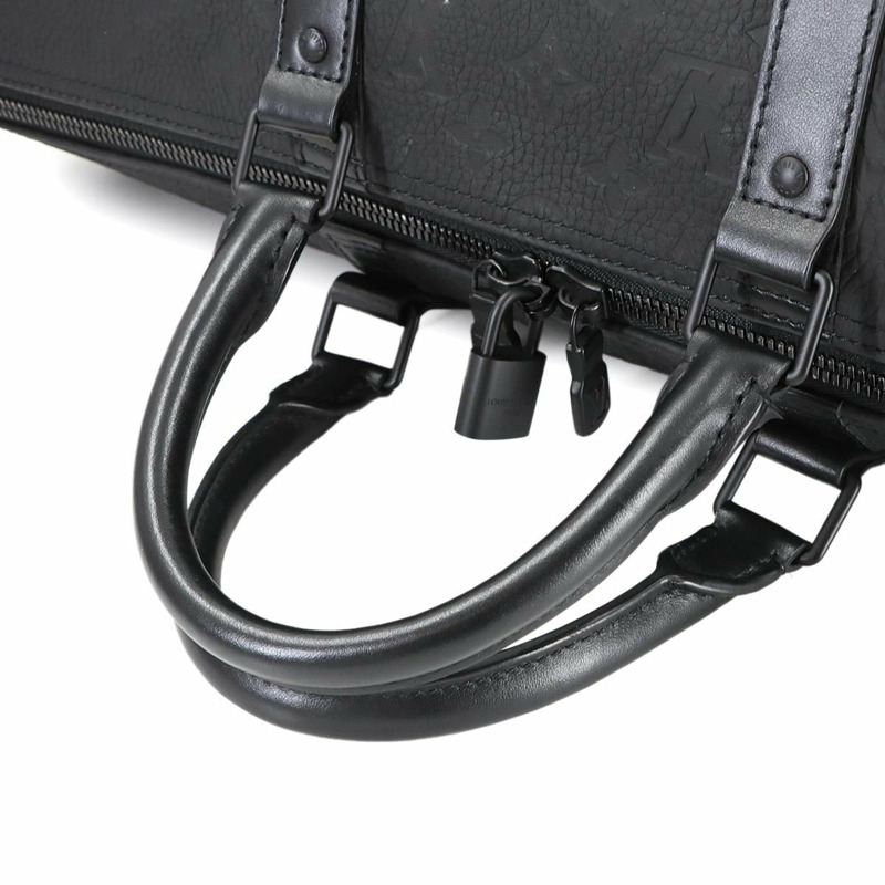 路易威登 Monogram Taurillon Keepall Bandouliere 50 兩手提/肩背包，黑色皮革款式 (M59025)，附 RFID 功能-5