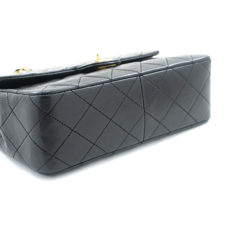 【日本直送】香奈兒迷你方形小鏈條肩背包/斜背包，黑色羊羔絨-3