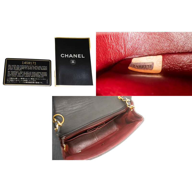 【日本直送】香奈兒迷你方形小鏈條肩背包/斜背包，黑色羊羔絨-8