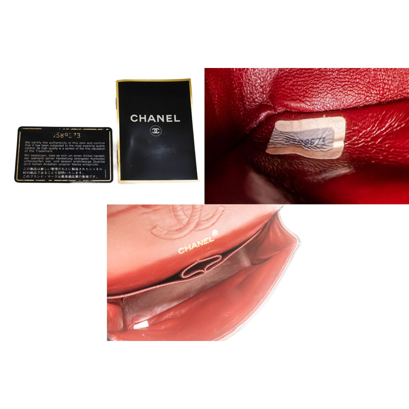 【日本直送】香奈兒經典雙蓋9吋鏈條單肩背包，黑色羊皮-8