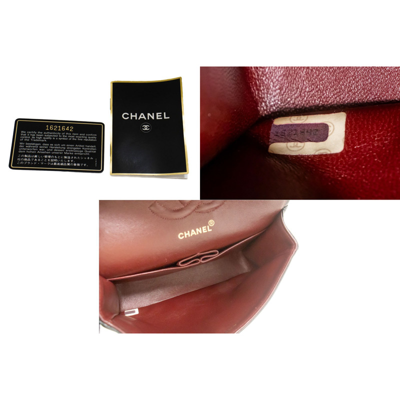 【日本直送】香奈兒經典雙蓋10吋鏈條單肩背包，黑色羊皮-8