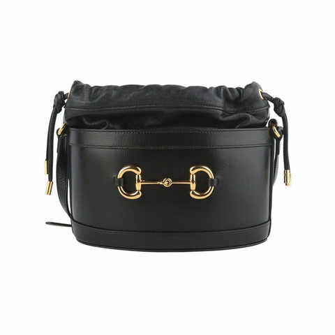 【包稅】GUCCI 馬銜扣水桶斜背包 602118
