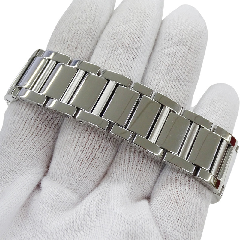 卡地亞 Tank Must LM 石英男士腕錶，不鏽鋼，銀色，方形，拋光，WSTA0052-7