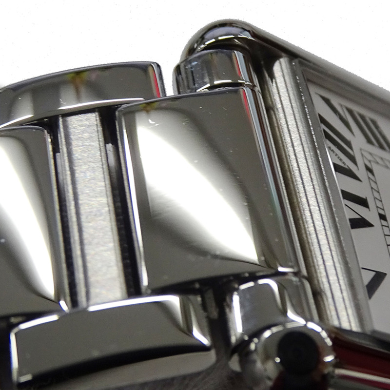 卡地亞 Tank Must LM 石英男士腕錶，不鏽鋼，銀色，方形，拋光，WSTA0052-9