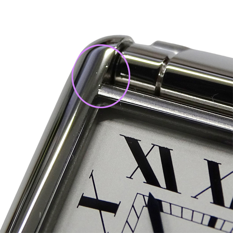 卡地亞 Tank Must LM 石英男士腕錶，不鏽鋼，銀色，方形，拋光，WSTA0052-11