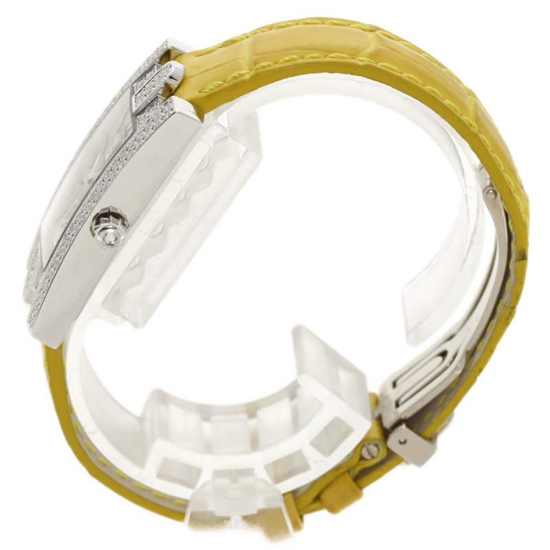 Harry Winston 310LQW Avenue Classic AVEQHM21W 女士腕錶，18K 白金錶殼，皮革錶帶，鑲鑽-1