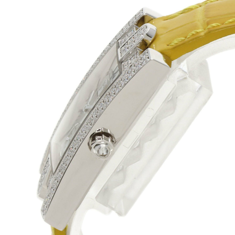 Harry Winston 310LQW Avenue Classic AVEQHM21W 女士腕錶，18K 白金錶殼，皮革錶帶，鑲鑽-4