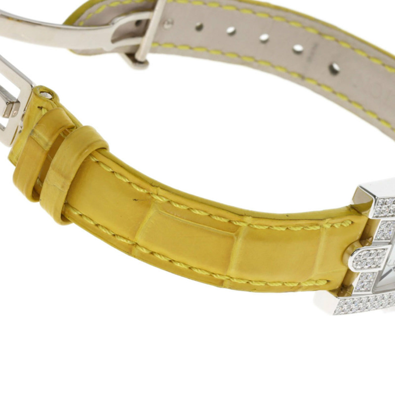 Harry Winston 310LQW Avenue Classic AVEQHM21W 女士腕錶，18K 白金錶殼，皮革錶帶，鑲鑽-11