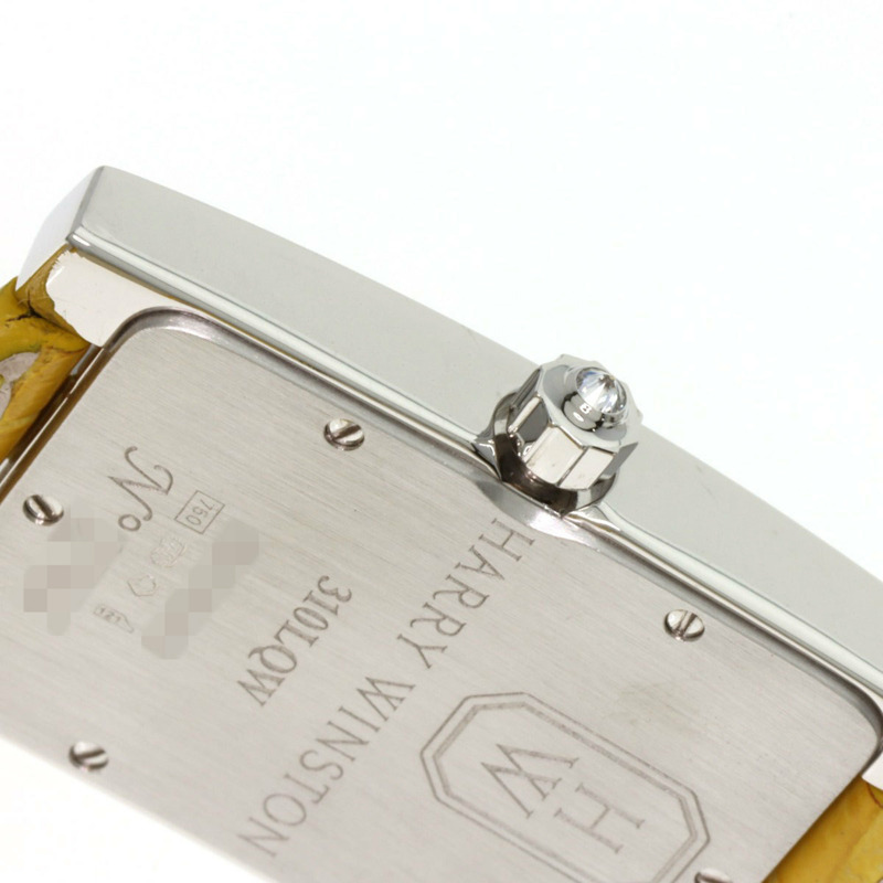 Harry Winston 310LQW Avenue Classic AVEQHM21W 女士腕錶，18K 白金錶殼，皮革錶帶，鑲鑽-13
