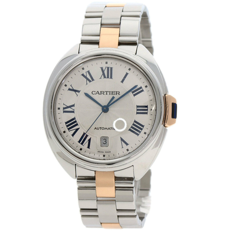 卡地亞 W2CL0002 Clé de 40 毫米男士不鏽鋼腕錶 (SSx18KPG)-0