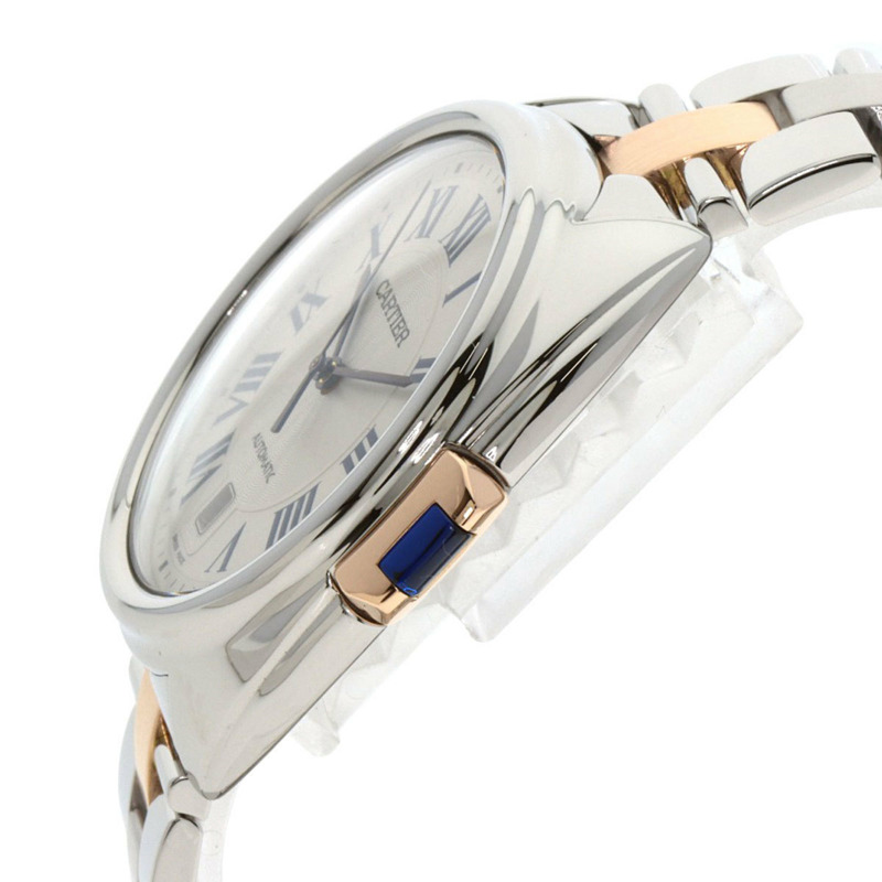 卡地亞 W2CL0002 Clé de 40 毫米男士不鏽鋼腕錶 (SSx18KPG)-4