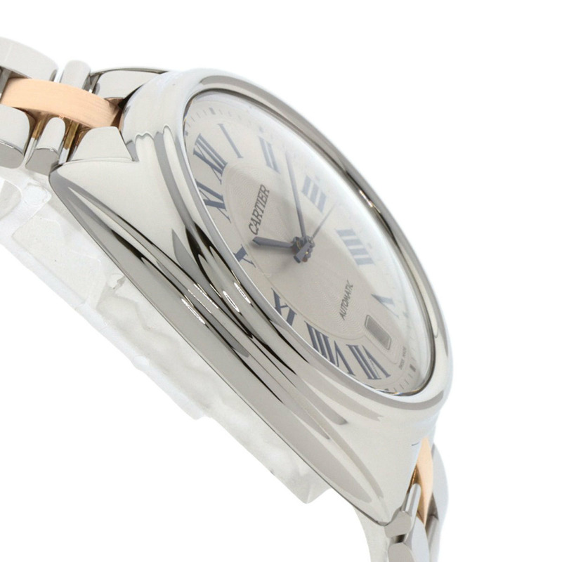卡地亞 W2CL0002 Clé de 40 毫米男士不鏽鋼腕錶 (SSx18KPG)-5