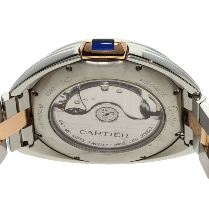 卡地亞 W2CL0002 Clé de 40 毫米男士不鏽鋼腕錶 (SSx18KPG)-6