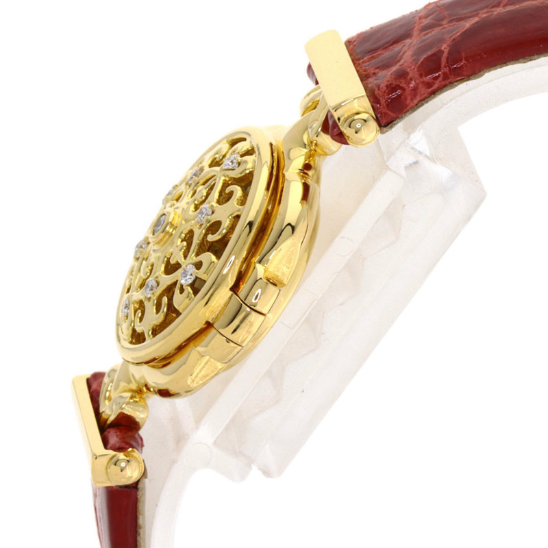 精工 1E70-2120 Credor 女士腕錶，18K 黃金/皮革-5