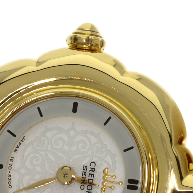 精工 1E70-2120 Credor 女士腕錶，18K 黃金/皮革-22