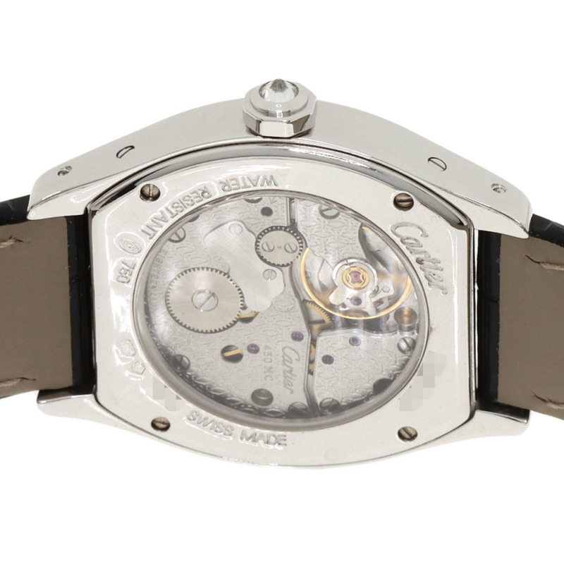 卡地亞 W504931 Tortue SM 鑽石腕錶，18K 白金/皮革/鑽石，女款-6