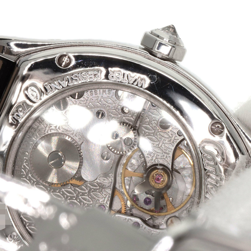 卡地亞 W504931 Tortue SM 鑽石腕錶，18K 白金/皮革/鑽石，女款-20