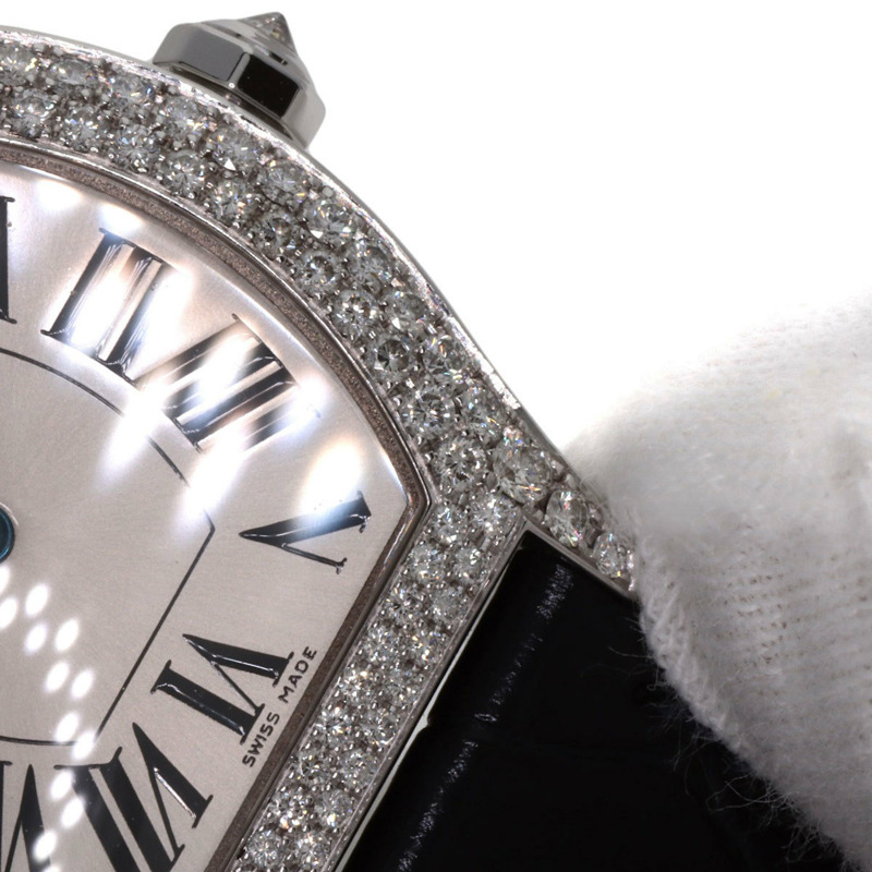 卡地亞 W504931 Tortue SM 鑽石腕錶，18K 白金/皮革/鑽石，女款-22