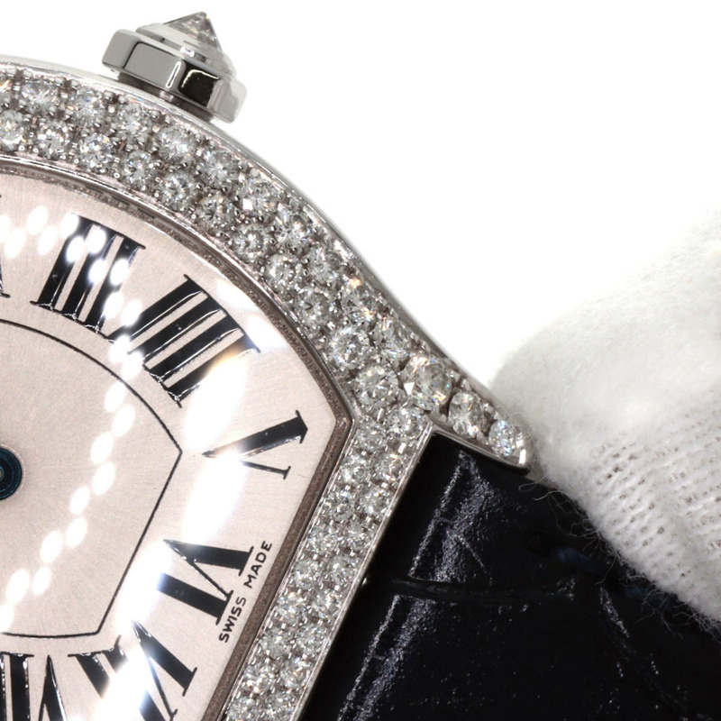 卡地亞 W504931 Tortue SM 鑽石腕錶，18K 白金/皮革/鑽石，女款-23