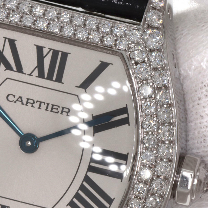 卡地亞 W504931 Tortue SM 鑽石腕錶，18K 白金/皮革/鑽石，女款-25