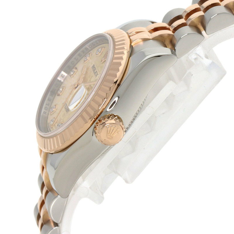 勞力士 179171G Datejust 女士十鑽腕錶，精鋼/18K金/永恆玫瑰金材質。-4