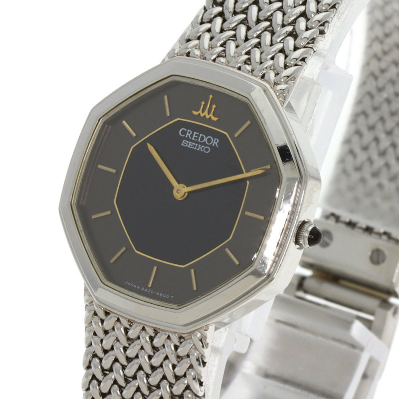 精工 8420-5660 Credor 八角形腕錶，不鏽鋼/SS，女款-2