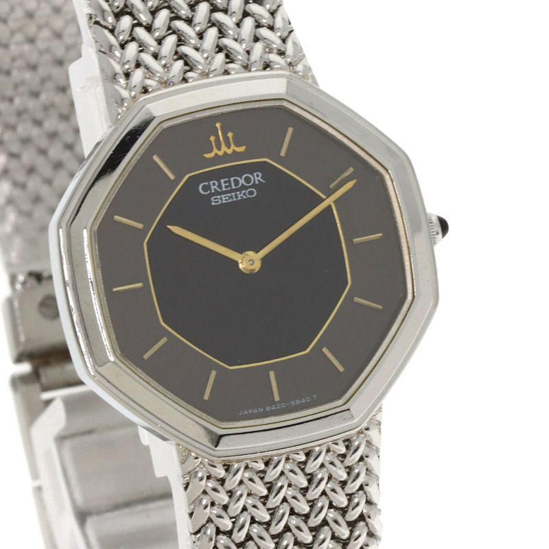 精工 8420-5660 Credor 八角形腕錶，不鏽鋼/SS，女款-3