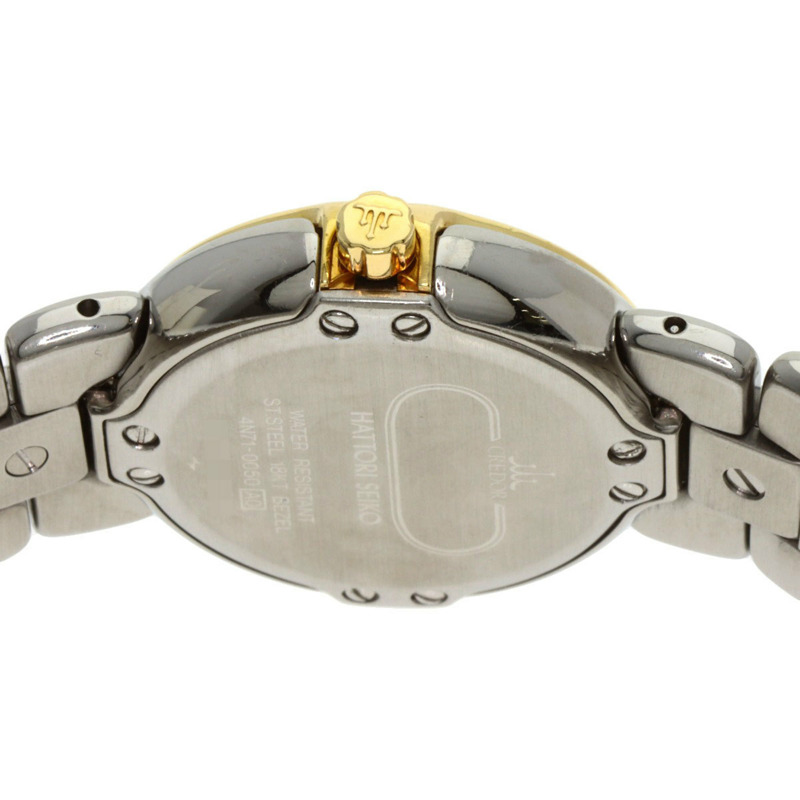 精工 GSAB004 Credor 鑲鑽錶圈腕錶，不鏽鋼/18K黃金/鑲鑽，女款-6