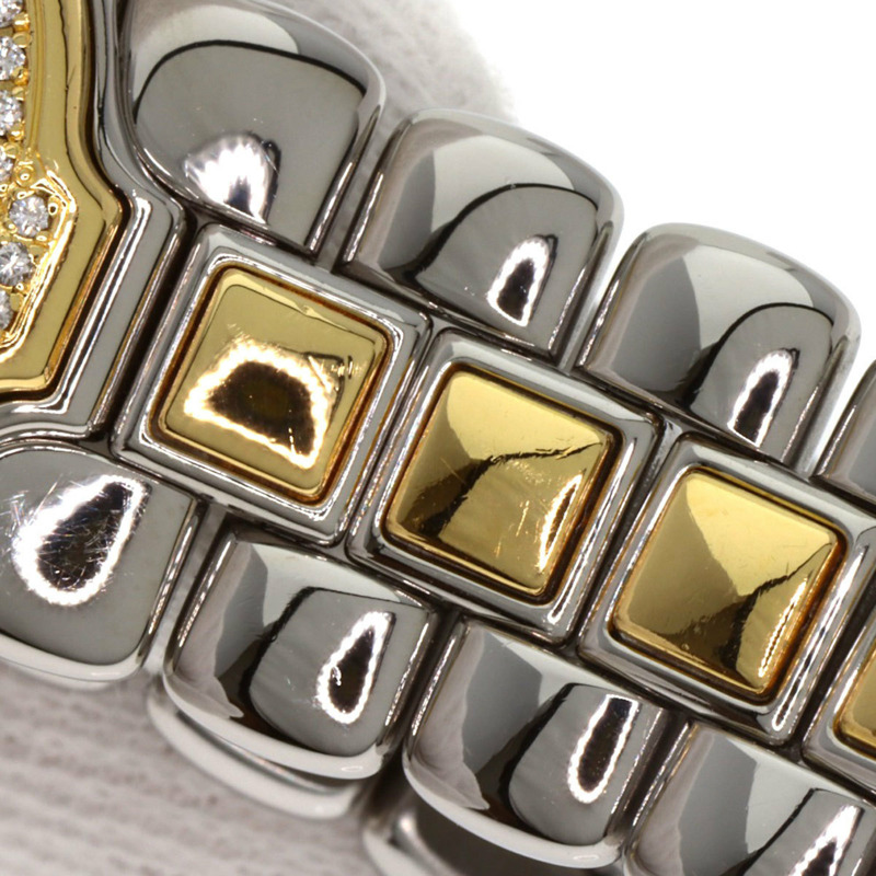 精工 GSAB004 Credor 鑲鑽錶圈腕錶，不鏽鋼/18K黃金/鑲鑽，女款-18