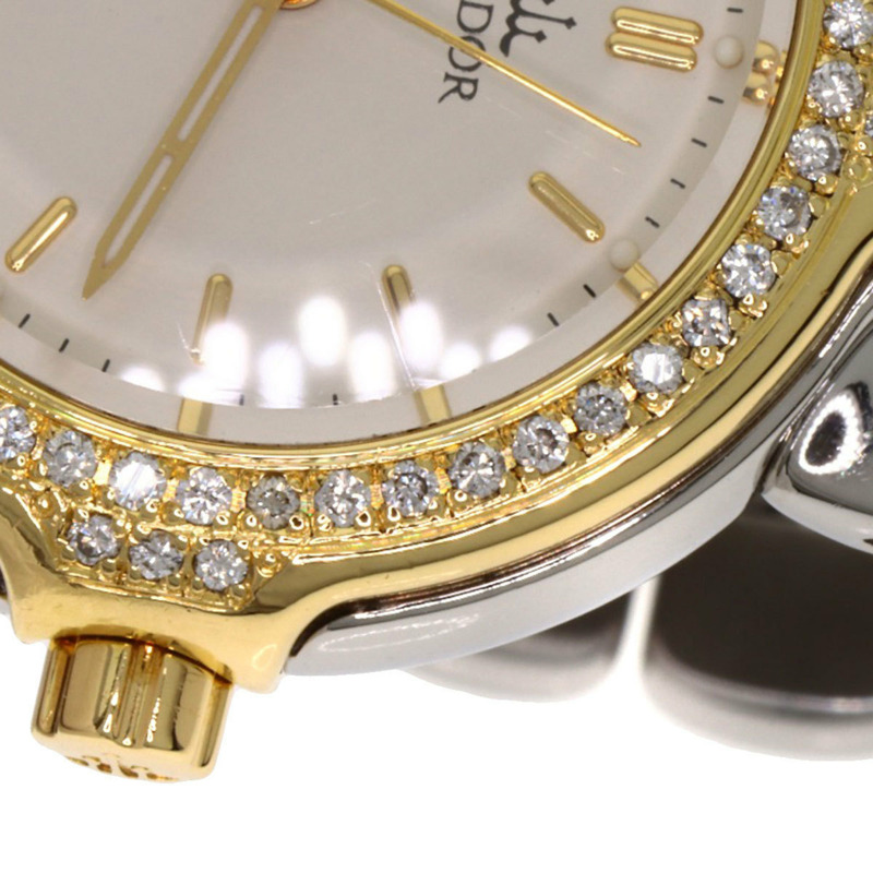 精工 GSAB004 Credor 鑲鑽錶圈腕錶，不鏽鋼/18K黃金/鑲鑽，女款-23