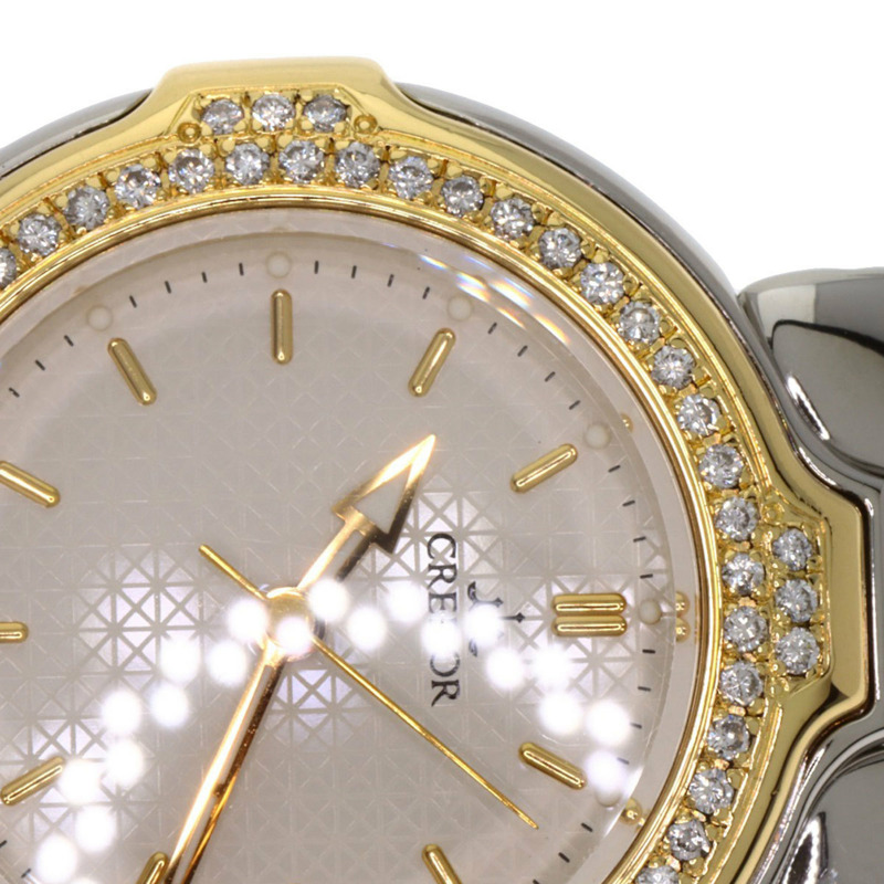 精工 GSAB004 Credor 鑲鑽錶圈腕錶，不鏽鋼/18K黃金/鑲鑽，女款-25