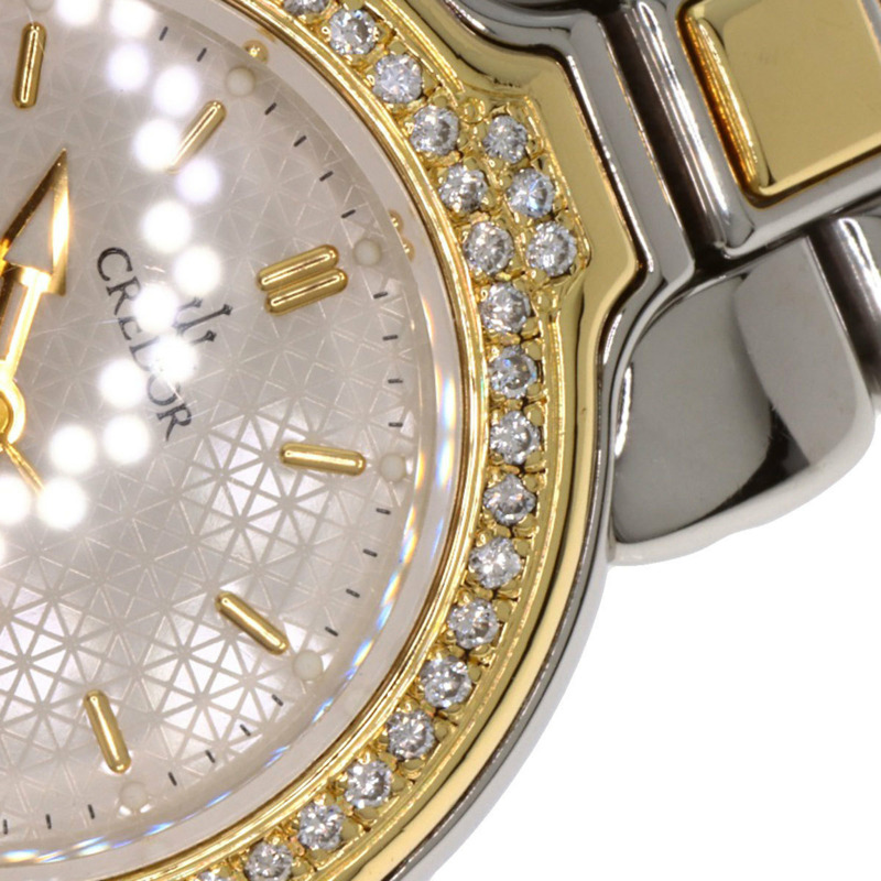 精工 GSAB004 Credor 鑲鑽錶圈腕錶，不鏽鋼/18K黃金/鑲鑽，女款-27