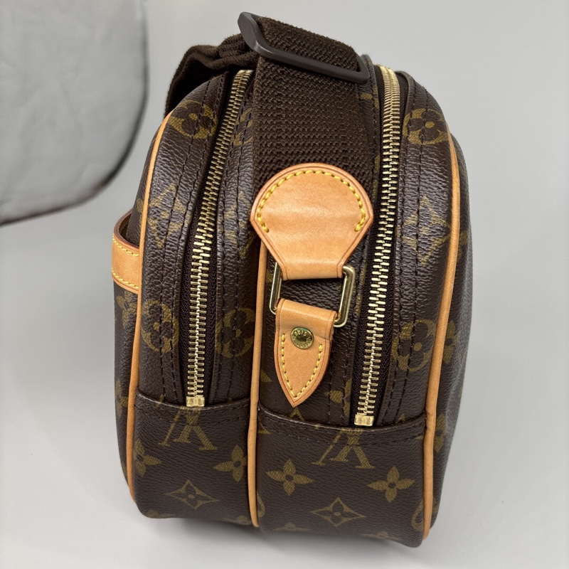 真品 LV 路易威登 Monogram Reporter PM M45254 記者包 肩背包 斜背包 旅行包-11