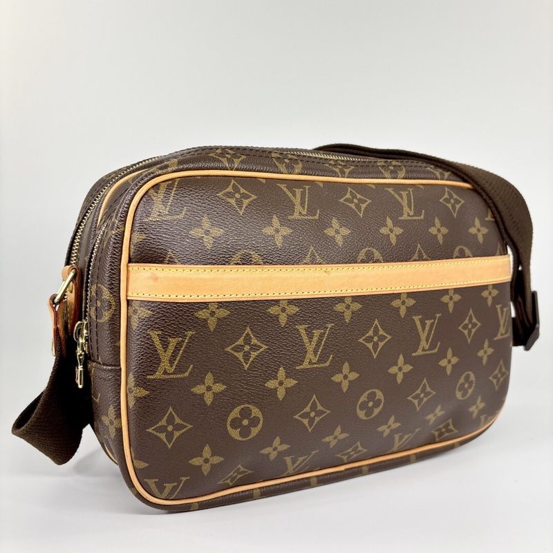 真品 LV 路易威登 Monogram Reporter PM M45254 記者包 肩背包 斜背包 旅行包-13