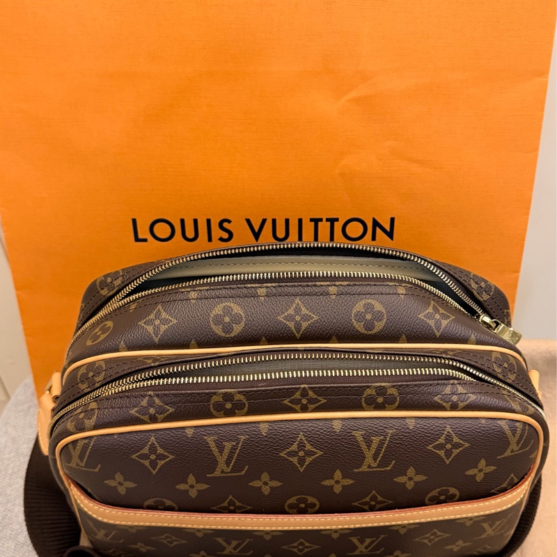真品 LV 路易威登 Monogram Reporter PM M45254 記者包 肩背包 斜背包 旅行包-12