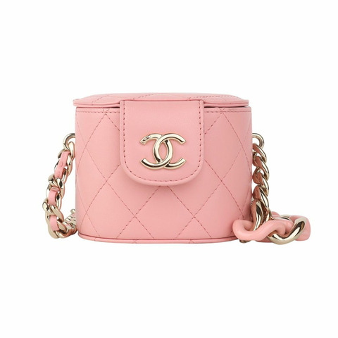 【包稅】CHANEL AP2428 優雅金色鏈條化妝斜背包 35444K