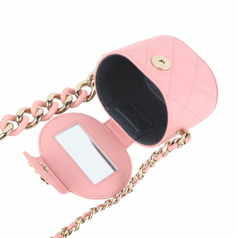【包稅】CHANEL AP2428 優雅金色鏈條化妝斜背包 35444K-6