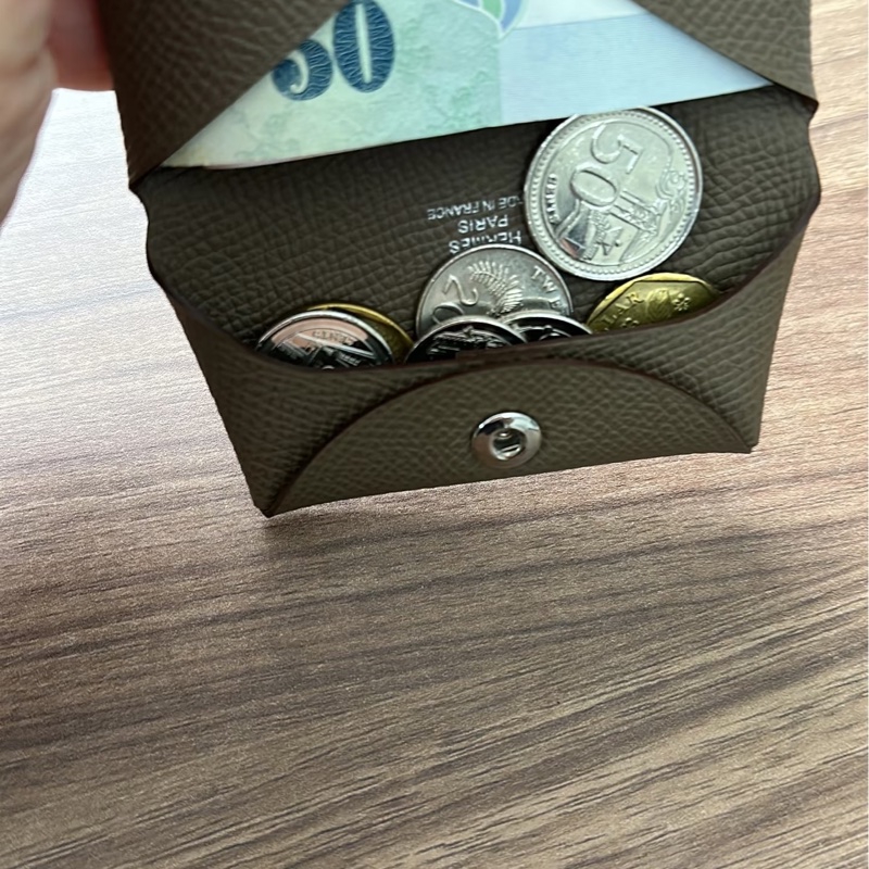 「M.Y精品」馬家 Bastia 零錢包 積雨雲灰 山羊皮-3